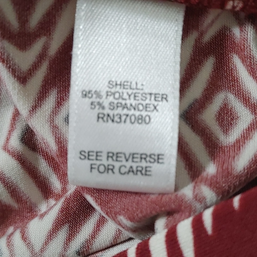 Plus Size High Waisted Palazzo Pants size 14/16W Burgundy Business Casual EUC - Picture 7 of 7